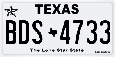 TX license plate BDS4733