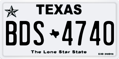 TX license plate BDS4740