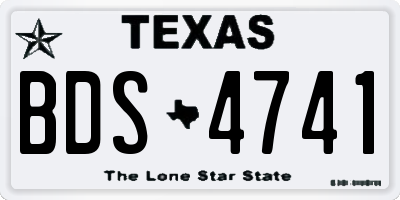TX license plate BDS4741