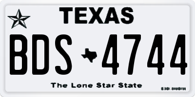 TX license plate BDS4744
