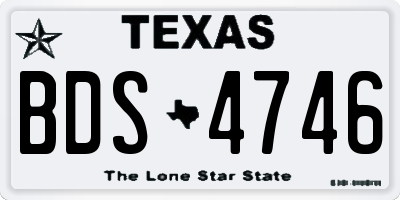 TX license plate BDS4746