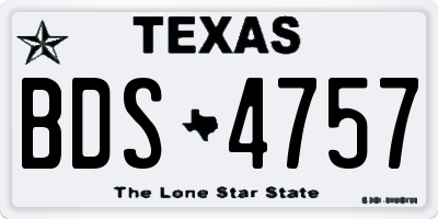 TX license plate BDS4757