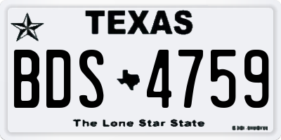 TX license plate BDS4759