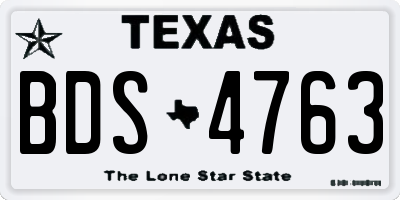 TX license plate BDS4763