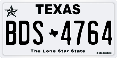 TX license plate BDS4764