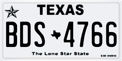 TX license plate BDS4766