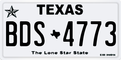 TX license plate BDS4773
