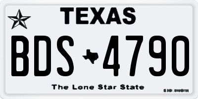 TX license plate BDS4790