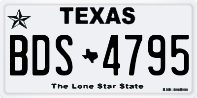 TX license plate BDS4795