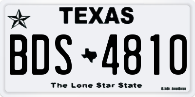 TX license plate BDS4810