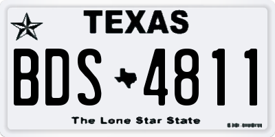TX license plate BDS4811