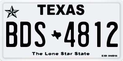 TX license plate BDS4812