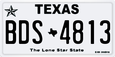 TX license plate BDS4813