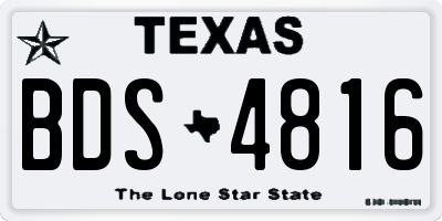 TX license plate BDS4816