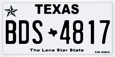TX license plate BDS4817