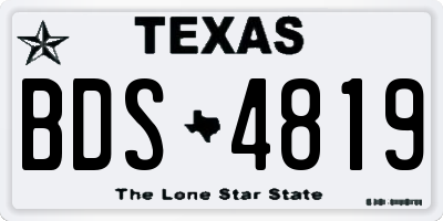TX license plate BDS4819