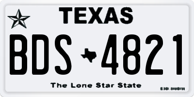 TX license plate BDS4821