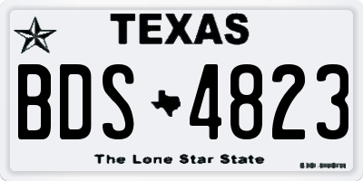 TX license plate BDS4823