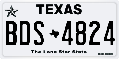 TX license plate BDS4824