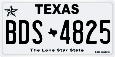 TX license plate BDS4825