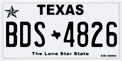 TX license plate BDS4826
