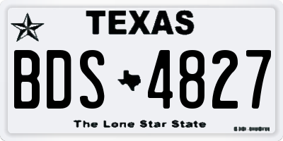 TX license plate BDS4827