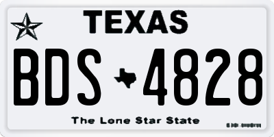 TX license plate BDS4828
