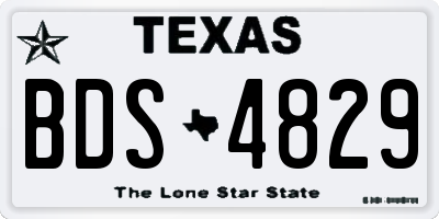 TX license plate BDS4829