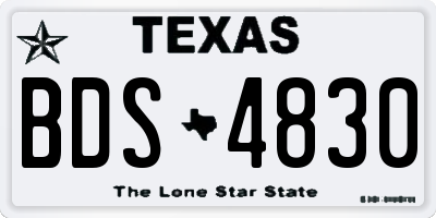 TX license plate BDS4830