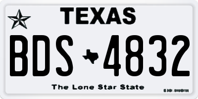 TX license plate BDS4832
