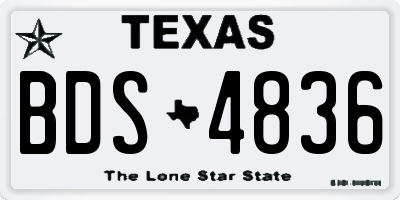 TX license plate BDS4836