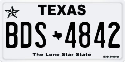 TX license plate BDS4842