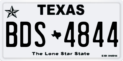TX license plate BDS4844