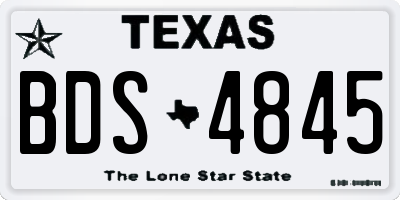 TX license plate BDS4845