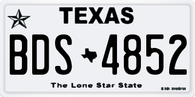 TX license plate BDS4852