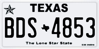 TX license plate BDS4853
