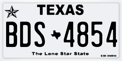 TX license plate BDS4854