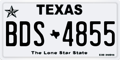 TX license plate BDS4855