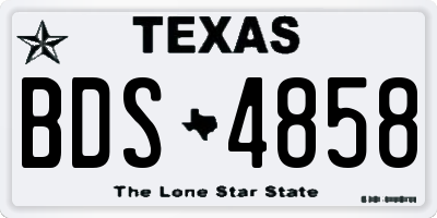 TX license plate BDS4858