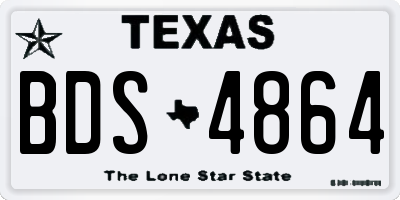 TX license plate BDS4864