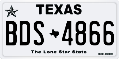 TX license plate BDS4866