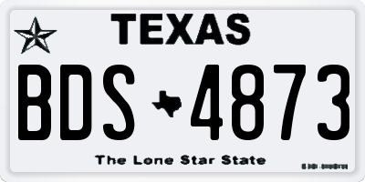 TX license plate BDS4873
