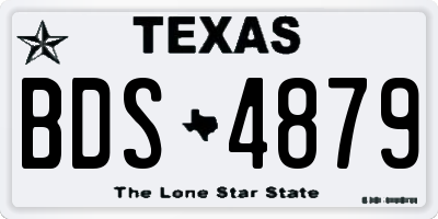 TX license plate BDS4879