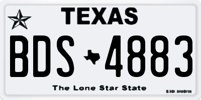TX license plate BDS4883