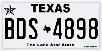 TX license plate BDS4898