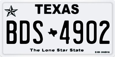 TX license plate BDS4902