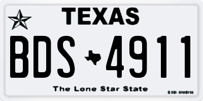 TX license plate BDS4911