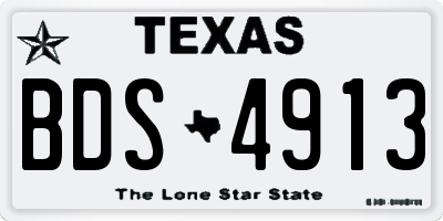 TX license plate BDS4913