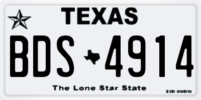 TX license plate BDS4914