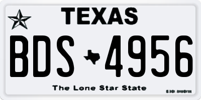 TX license plate BDS4956